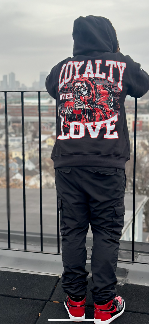 Loyalty Over Love Skull Hoodie
