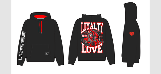 Loyalty Over Love Skull Hoodie
