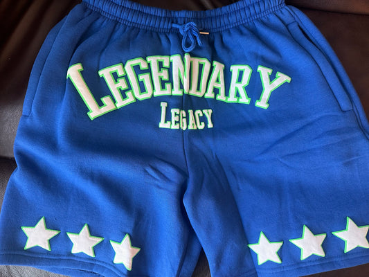 Blue legendary fleece shorts